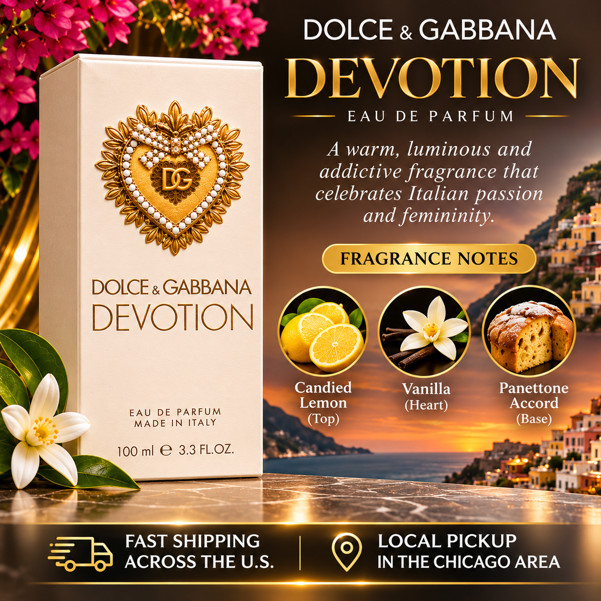 Dolce & Gabbana Devotion Eau de Parfum for Women – Sweet, Elegant & Luxurious Fragrance