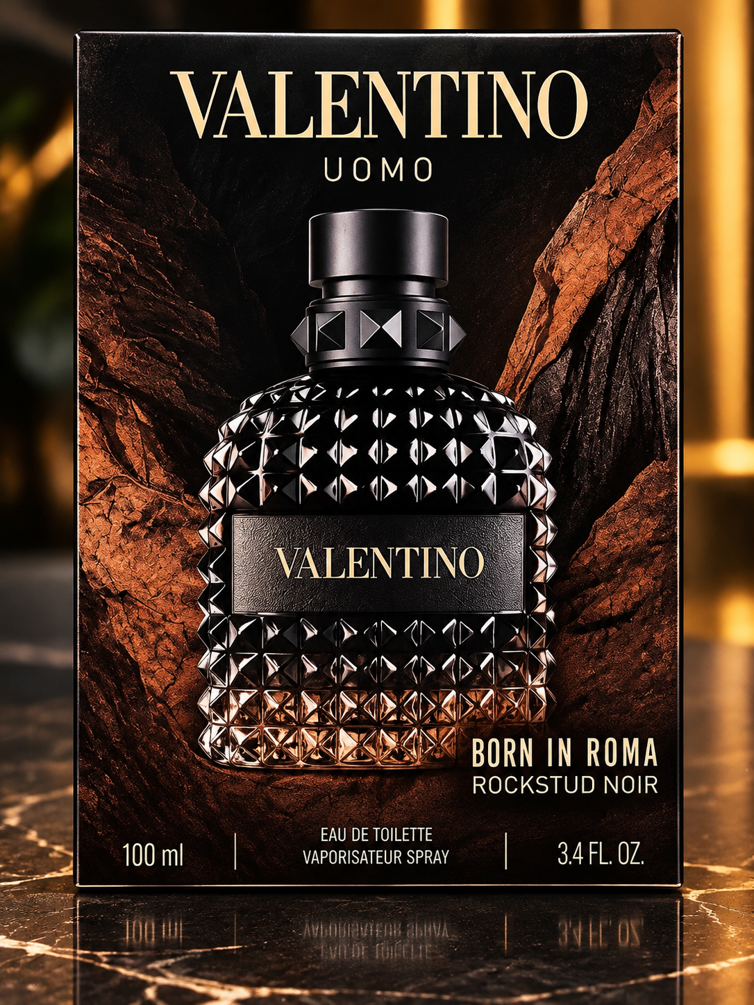 Valentino Uomo Born in Roma Rockstud Noir Eau de Toilette for Men – Bold & Sophisticated Fragrance