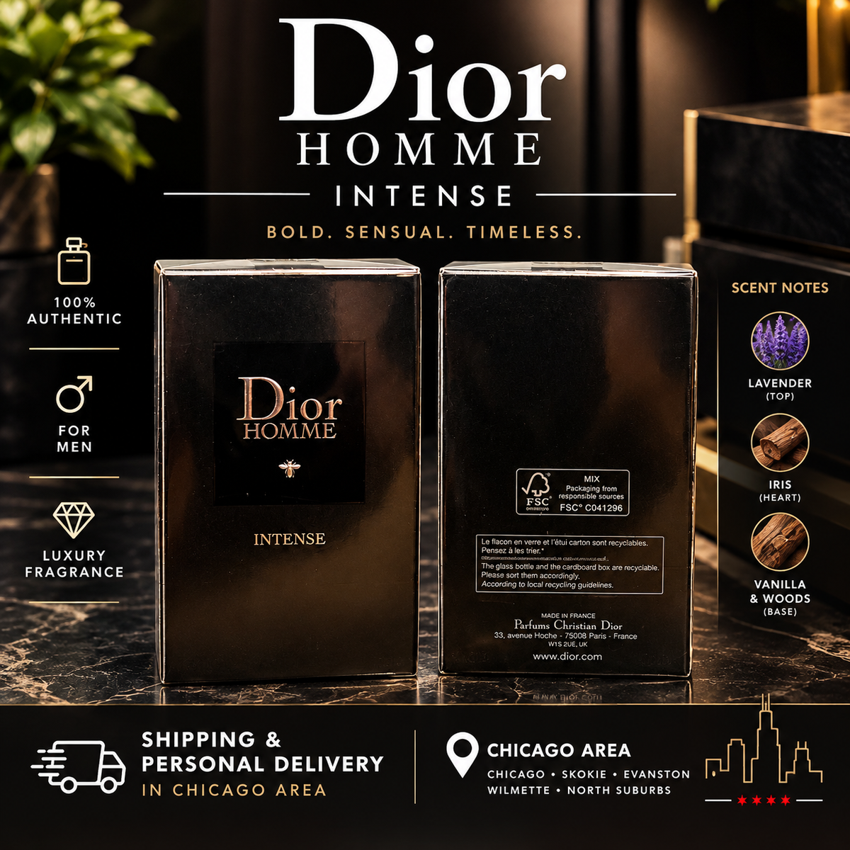Dior Homme Intense Eau de Parfum – Men’s Luxury Fragrance