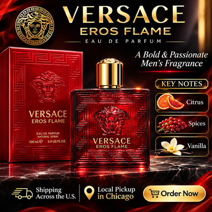 Versace Eros Flame Eau de Parfum for Men – Bold, Passionate & Luxurious Fragrance