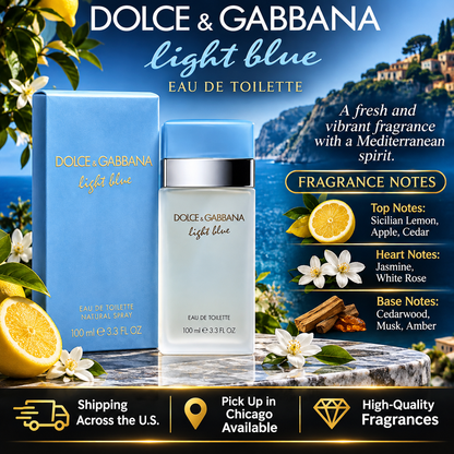 Dolce & Gabbana Light Blue Eau de Toilette for Women – Fresh, Citrus & Elegant Fragrance