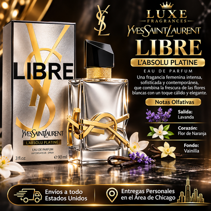 Yves Saint Laurent Libre L'Absolu Platine Eau de Parfum for Women – Luxurious & Elegant Fragrance