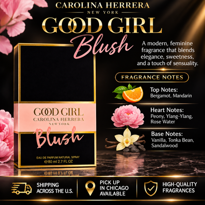 Carolina Herrera Good Girl Blush Eau de Parfum for Women – Romantic, Floral & Elegant Fragrance